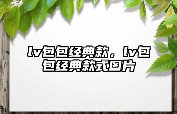 lv包包經(jīng)典款，lv包包經(jīng)典款式圖片