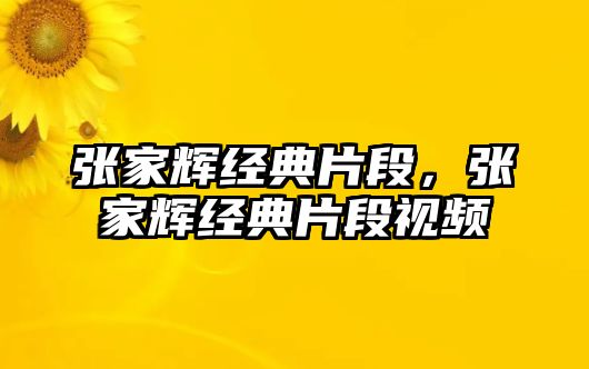 張家輝經(jīng)典片段，張家輝經(jīng)典片段視頻